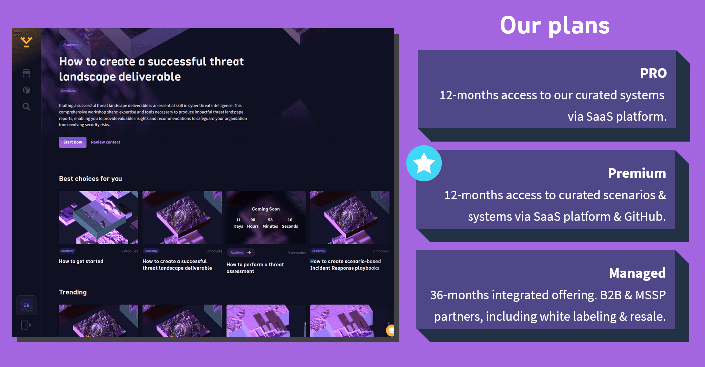 Scenario intelligence plans